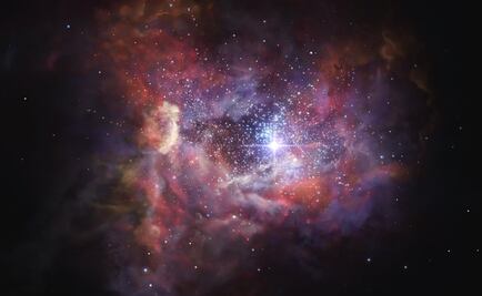 El explosivo y brillante abrazo entre dos estrellas