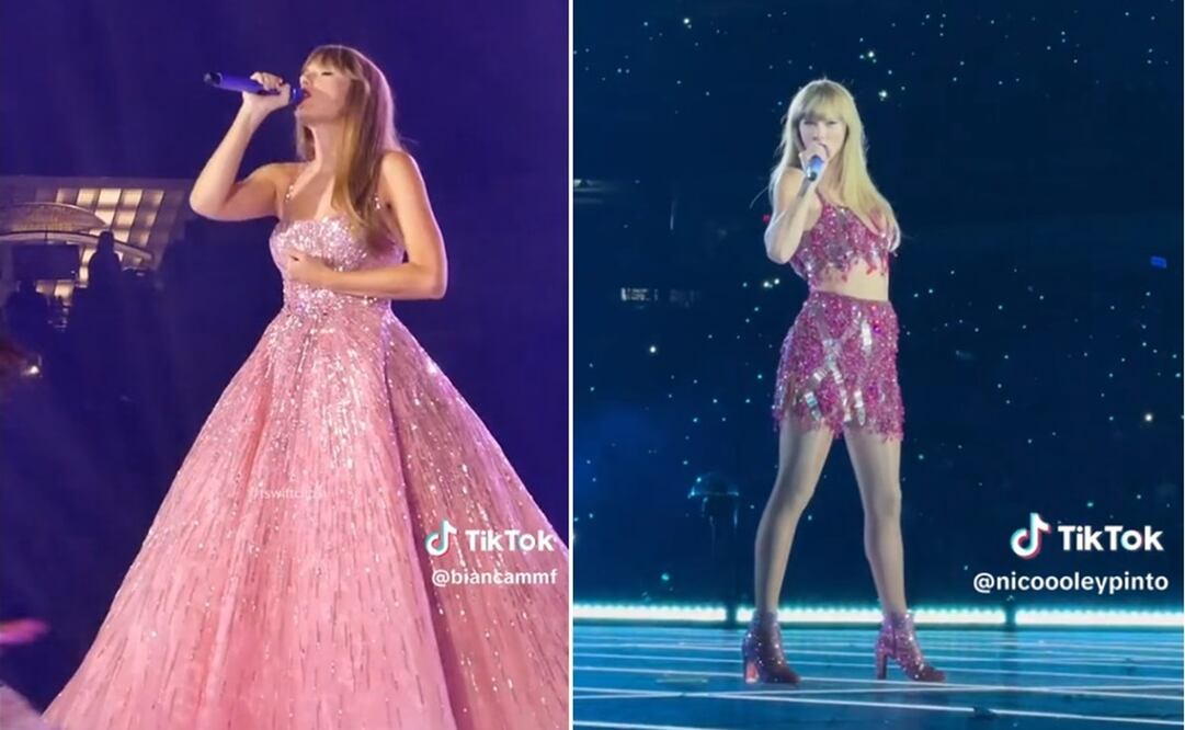 Taylor Swift en "The Eras Tour". Fotos: Capturas de TikTok