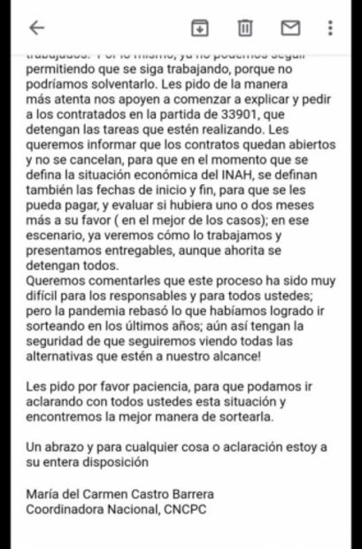 INAH aclara que habrá nuevos contratos para Capítulo 3000 