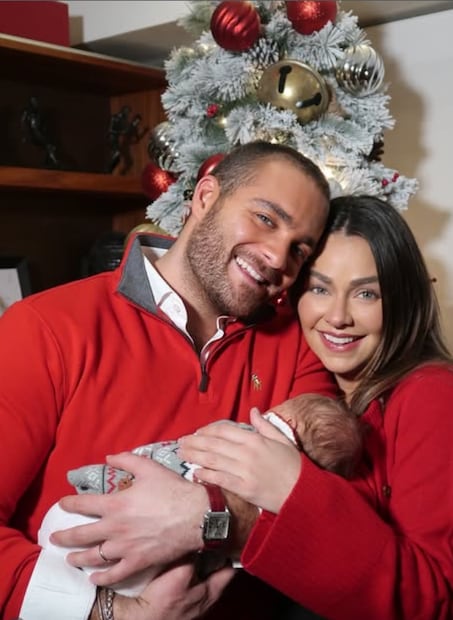 Claudia Martín y Carlos Said con su hijo Máximo.