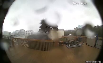 Cámara capta paso destructivo de "Dorian" en Carolina del Norte 