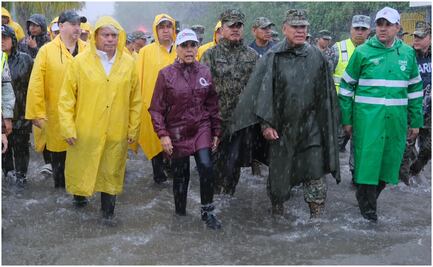 Tormenta Tropical "Nadine" mantiene lluvias en Quintana Roo; Mara Lezama encabeza recorridos de limpieza