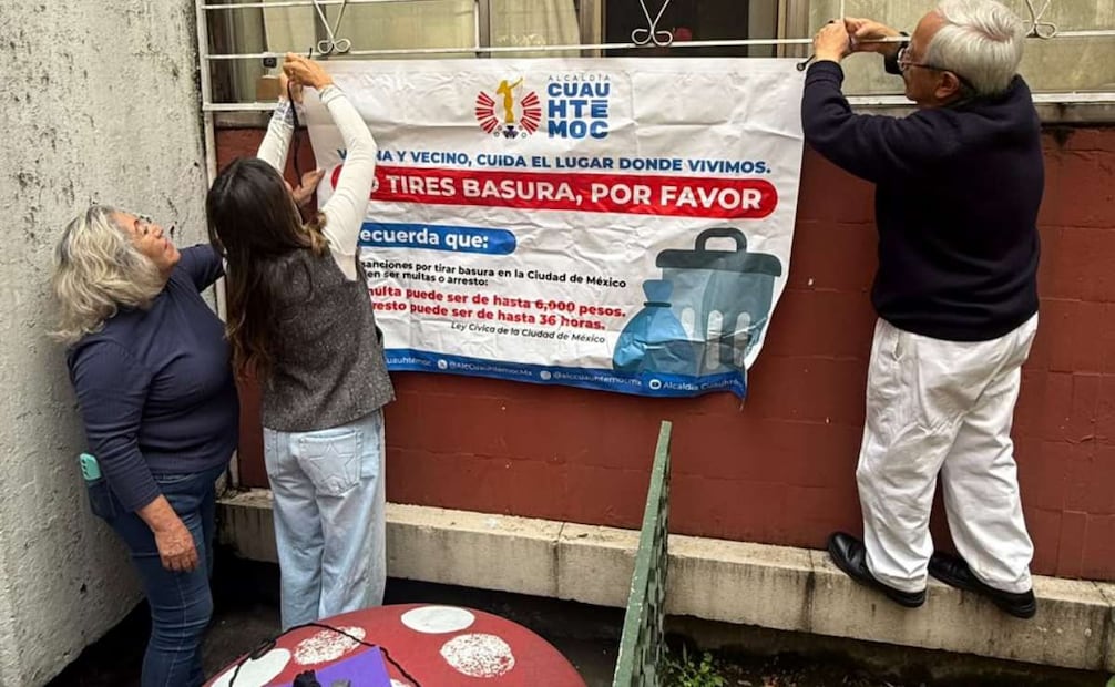 Cuauhtémoc recupera los “hongos” de Tlatelolco; entrega mil 200 costales y siete carritos de recolección de basura.
Foto: Especial.