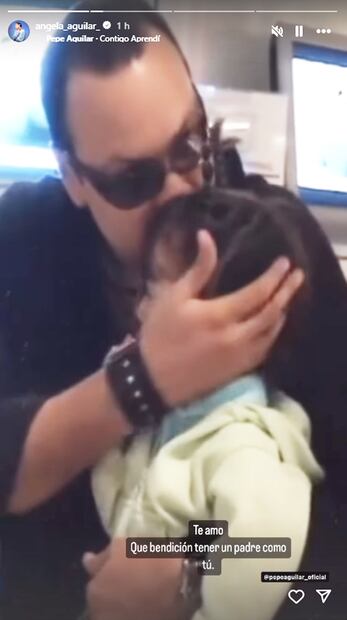 Ángela celebra a Pepe Aguilar en el Día de la Padre.
Foto: Instagram
