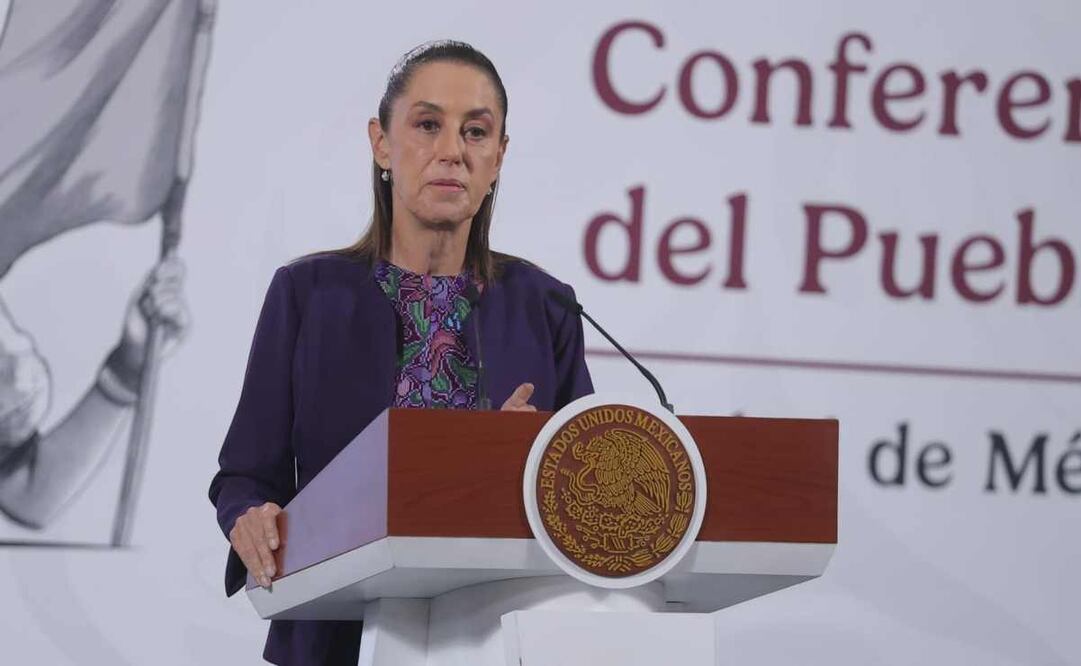Claudia Sheinbaum, presidenta de México, durante la mañanera del 30 de octubre del 2025. Foto: Gabriel Pano / EL UNIVERSAL