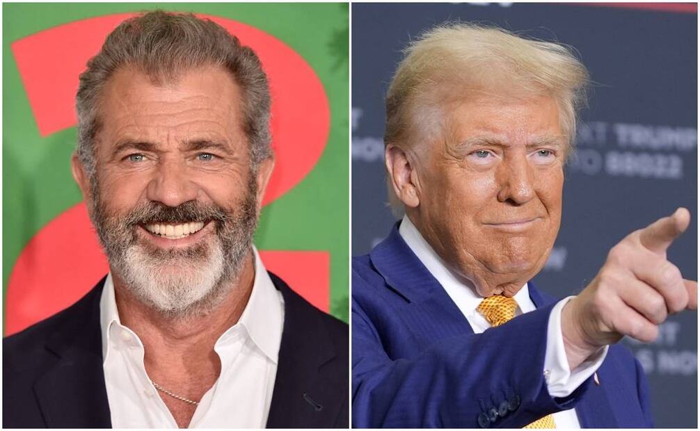 Mel Gibson es un fiel seguidor de Donald Trump. Fotos: AFP/EFE.