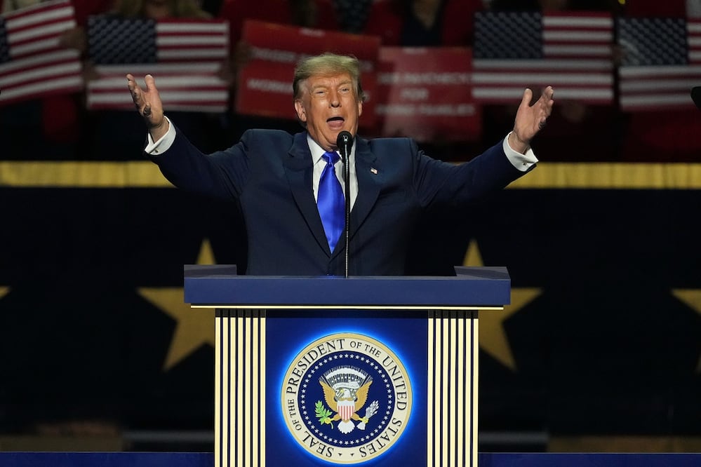 El presidente de Estados Unidos, Donald Trump, durante su discurso en la Convención Republicana en Dallas, el 9 de septiembre de 2026. FOTO: TONY GUTIÉRREZ. AP