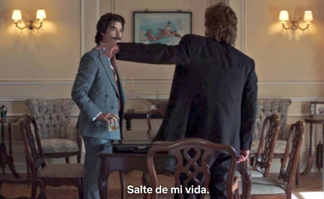 En el capítulo 7, Luis Miguel enfrentó a Luis Rey y nos dejó el meme de "salte de mi vida" FOTO: ESPECIAL