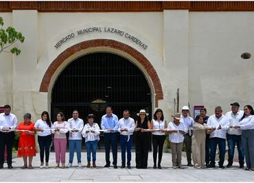 Inauguran mercado rehabilitado en Morelos que resultó dañado por sismo del 2017