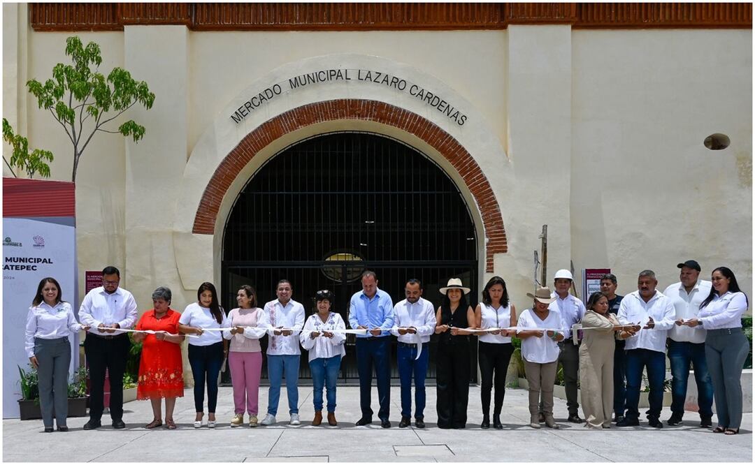 Inauguración del Mercado “Lázaro Cárdenas” que fue rehabilitado en Morelos debido a que resultó dañado tras el sismo del 19 de septiembre de 2017. Foto: Especial