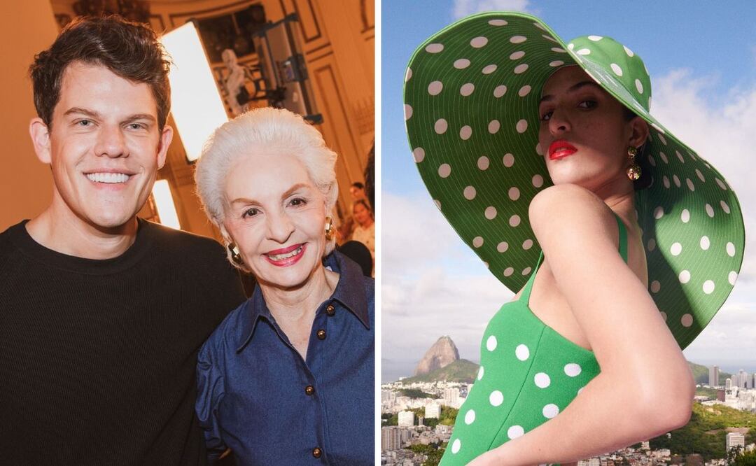 Wes Gordon y Carolina Herrera. Colección Resort 2024, presentada en Río de Janeiro. Foto: Instagram @carolinaherrera