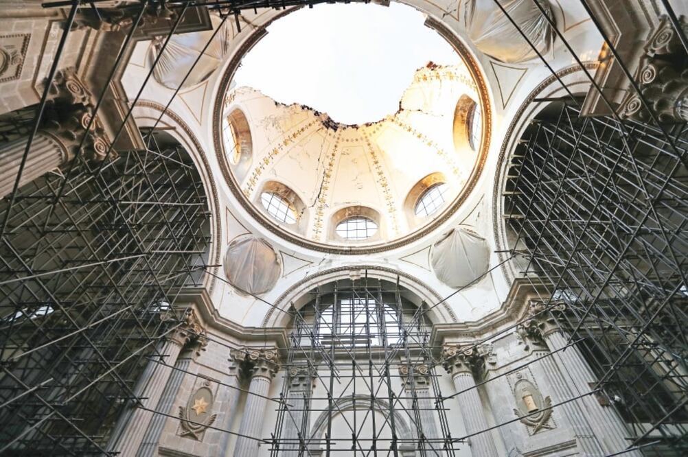 Iglesia de Nuestra Señora de los Ángeles en la Guerrero, dañada por los sismos. (ARCHIVO EL UNIVERSAL)