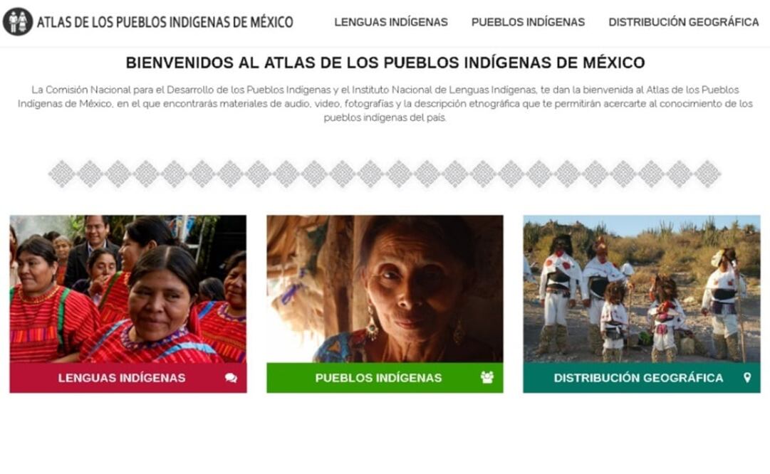 Atlas de los pueblos indígenas. Foto: Captura de pantalla 