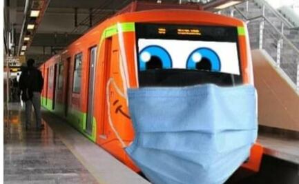 Con meme, Sheinbaum y Ebrard recuerdan uso de cubrebocas en el Metro 