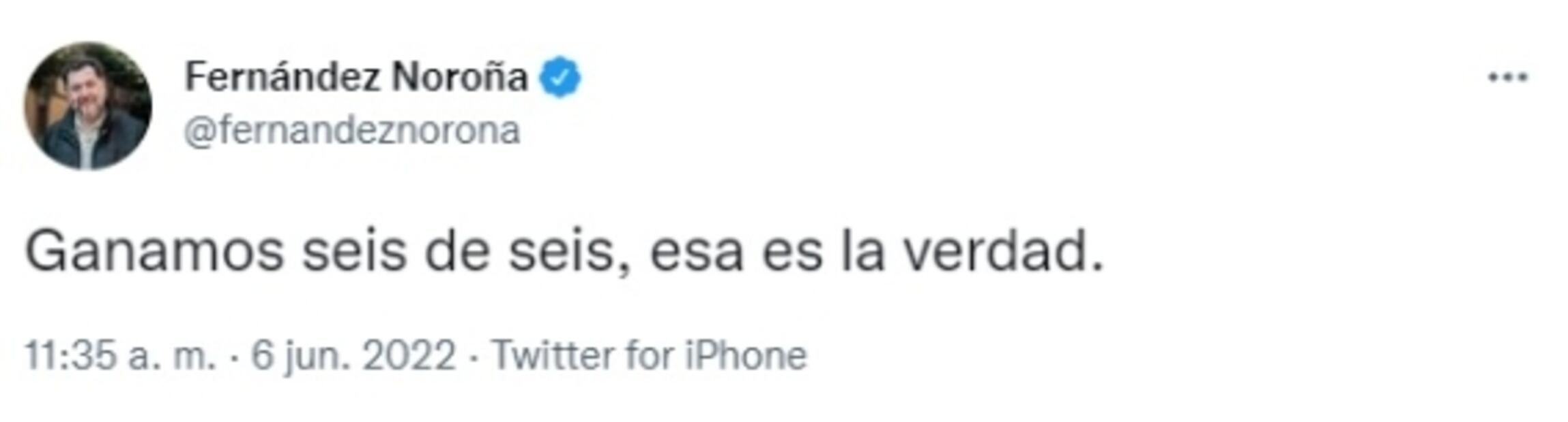 "Ganamos seis de seis, esa es la verdad", asegura Fernández Noroña tras elecciones