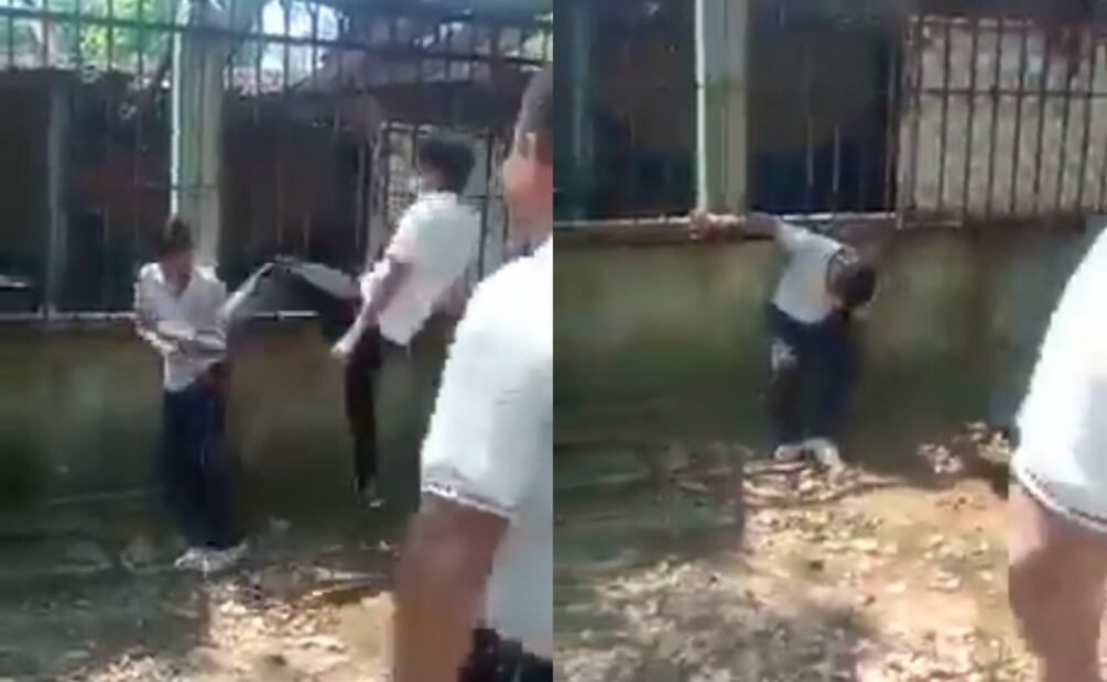 La víctima fue golpeada en varias ocasiones en el rostro, además de ser azotado por el impacto de las patadas. Foto: Especial