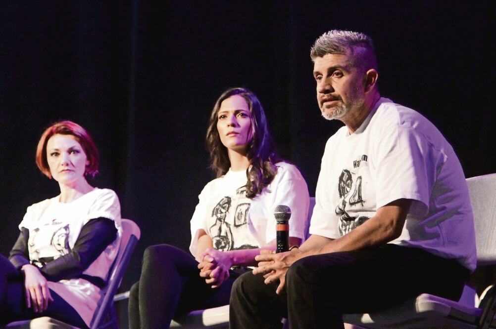 Las actrices Cony Madera y Nuria Blanco y el productor Jorge Humberto Camacho (CARLOS MEJIA. EL UNIVERSAL)