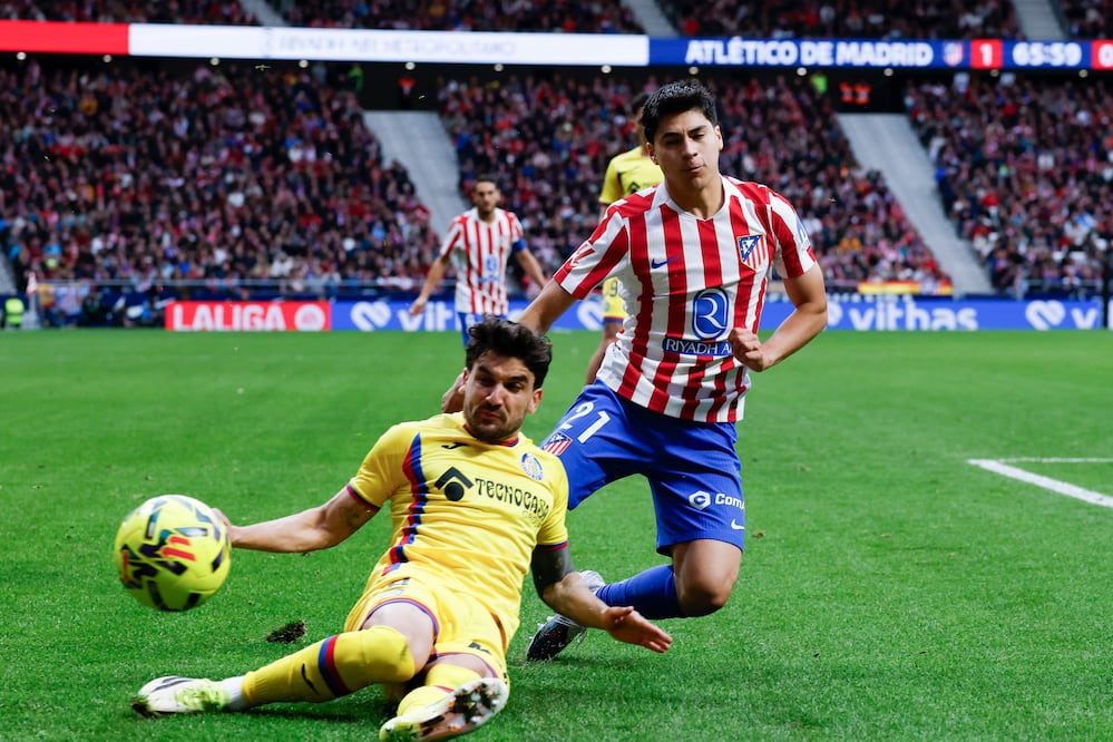 Obed Vargas con el Atlético de Madrid - Foto: EFE