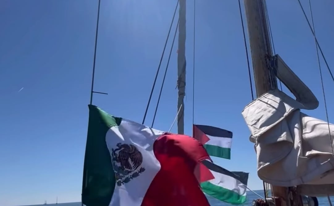 La Global Sumud Flotilla partió de Barcelona, España, con destino a Gaza. Foto: Especial