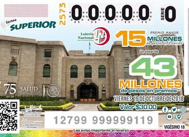 Lotería Nacional dedica sorteo al 75 Aniversario de la Secretaría de Salud