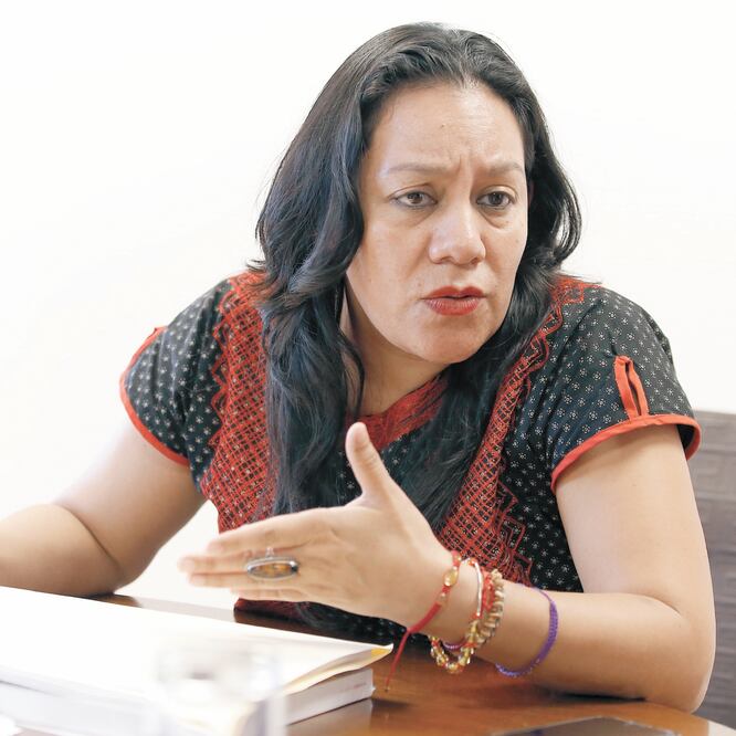 En la foto: María Luisa Albores, Titular de la Secretaría de Bienestar. AGUSTÍN SALAS. EL UNIVERSAL