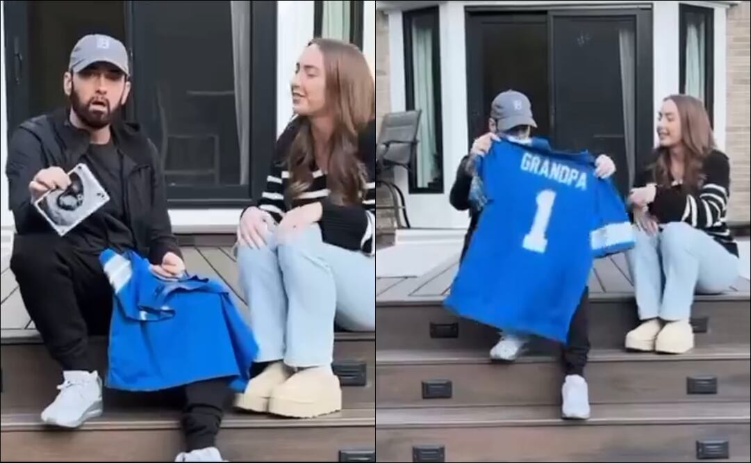 Eminem se enteró que será abuelo con un jersey / Foto: Especiales