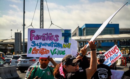 Protestan en ambos lados de la frontera contra separación de familias