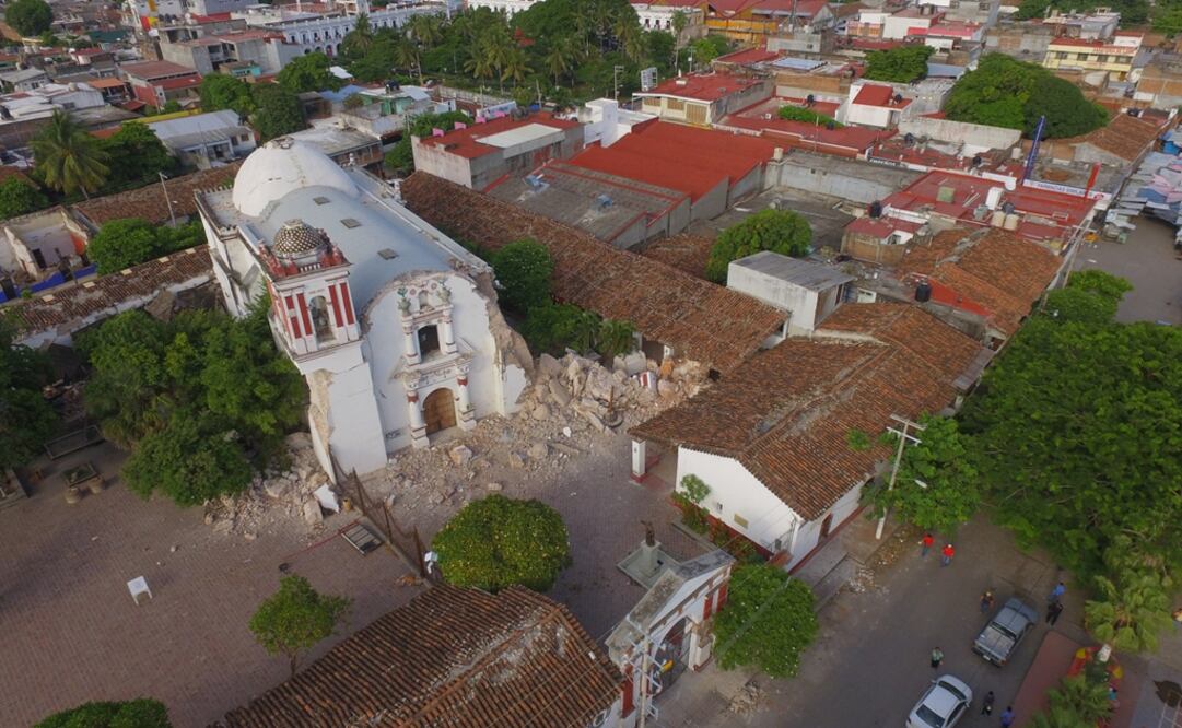 Imágenes de drone tras sismo en Oaxaca. Foto: Archivo EL UNIVERSAL