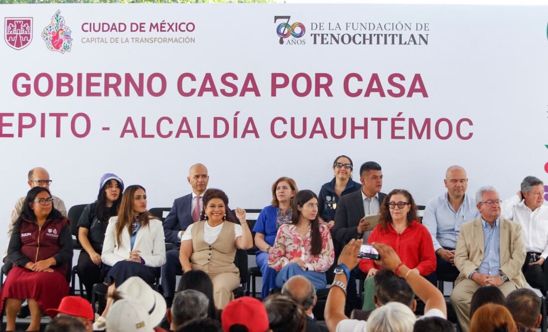 Clara Brugada anuncia inversión de más de 3 mdp para iluminar Tepito (13/03/2025). Foto: Especial