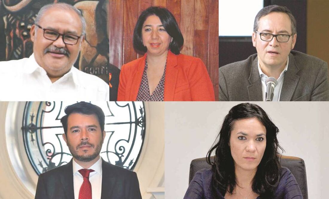 En la foto: Avelino Méndez, Adriana Contreras Vera, René Cervera García, Arturo Medina y Dunia Ludlow Deloya (ARCHIVO. EL UNIVERSAL)