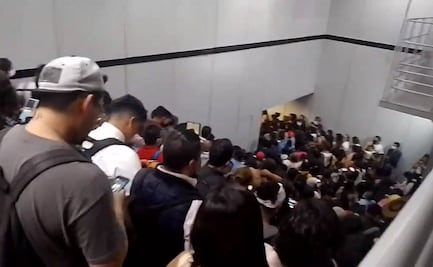 Así captaron en videos la interrupción del servicio en Balderas de Línea 1 del Metro