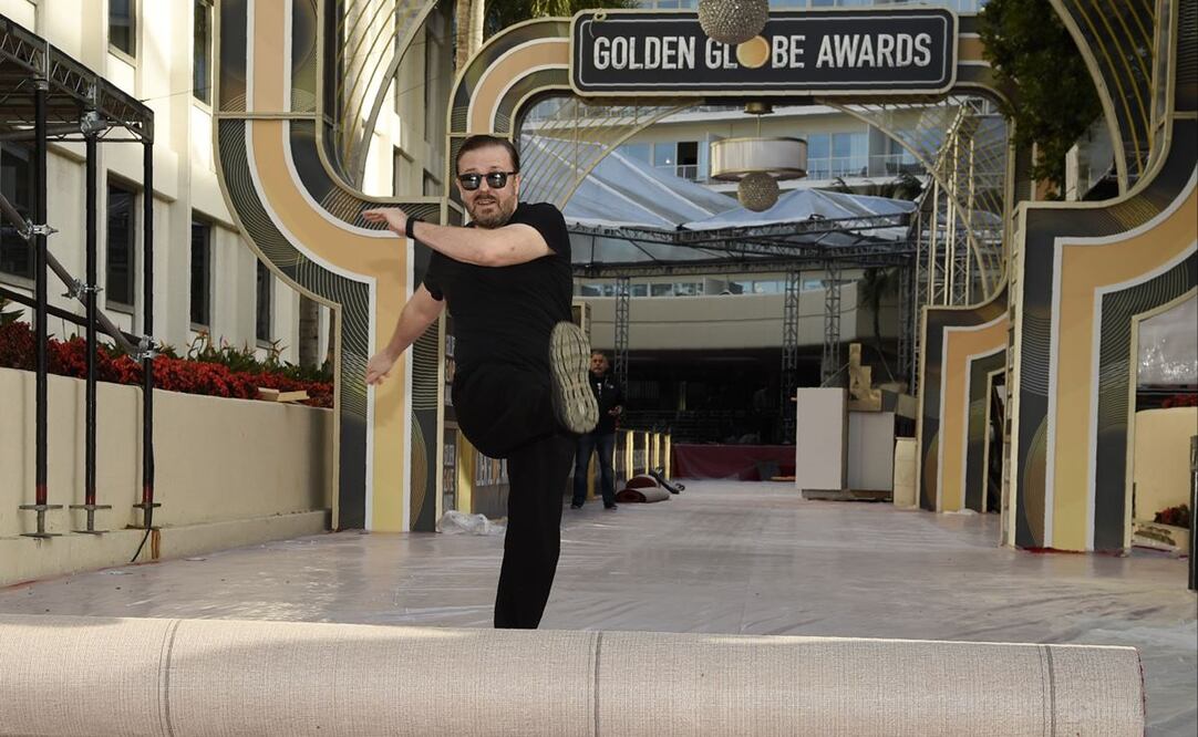 El humorista Ricky Gervais, acostumbrado a hacer bromas pesadas a todos los invitados -incluso a los más destacados- animará por quinta vez la ceremonia. Foto: AP
