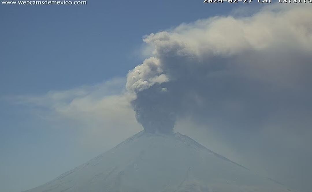 ¿Qué pasa si comes ceniza volcánica? Foto: Webcams de México