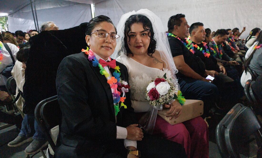 Este viernes, 147 parejas se casaron en la Jornada de Matrimonios Colectivos LGBTTTIQ+. (Foto: Yaretzi  M. Osnaya)