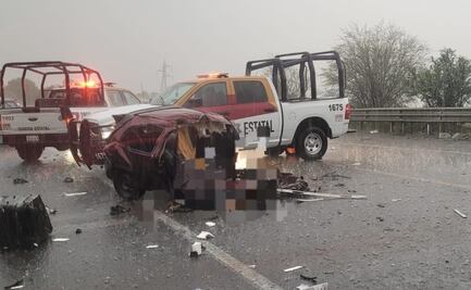 Accidente en Tamaulipas deja dos muertos; vehículo se partió a la mitad en carretera federal