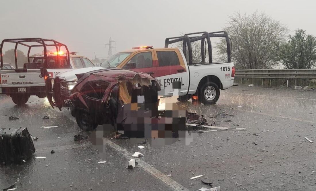 Emergencia en carretera federal 85 provocó bloqueo total en ambos sentidos. Foto: Especial
