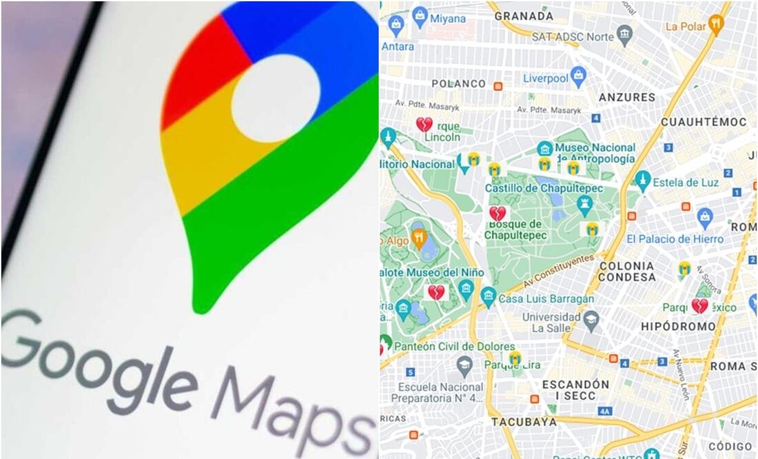 El mapa tiene diferentes ubicaciones de la metrópoli. Foto: ESPECIAL y Google Maps