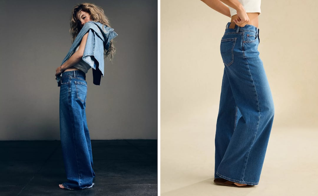 Jeans de tiro bajo. Foto: Cortesía American Eagle