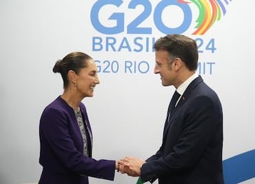 Sheinbaum y Macron se reúnen en Cumbre del G20; hablan sobre ambiente, salud e infraestructura