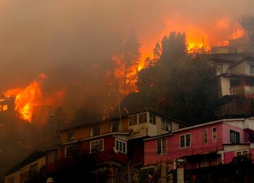 Incendio forestal en Valparaíso, Chile, deja al menos 50 viviendas dañadas