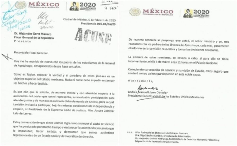 Aceptan Corte y FGR convocatoria de AMLO para trabajar de manera conjunta caso Ayotzinapa