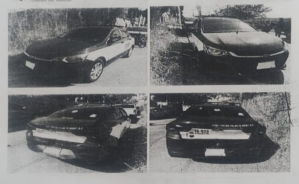 El taxi también tenía un número económico que no le correspondía porque no está regularizado ante la Secretaría de Movilidad del Gobierno de Oaxaca. Foto: Especial