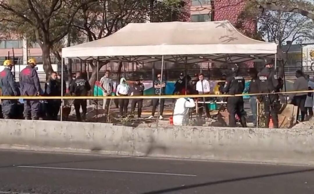 Realizan inspección en la zona en donde presuntamente se hallaron restos humanos y donde también se encontraba un campamento migrante en la alcaldía Gustavo A. Madero (11/04/2025). Foto: Captura de video