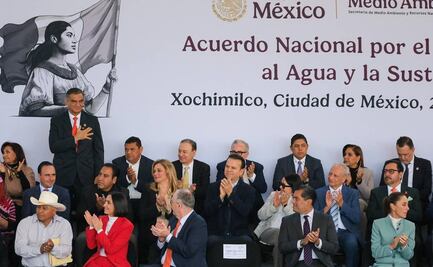 Américo Villarreal asiste a firma de plan hídrico nacional; destaca que en Tamaulipas es una prioridad el cuidado del agua