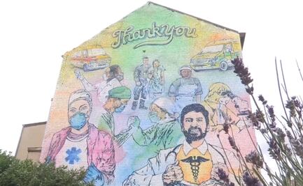 Honran a personal que ayuda a combatir el Covid-19 con mural