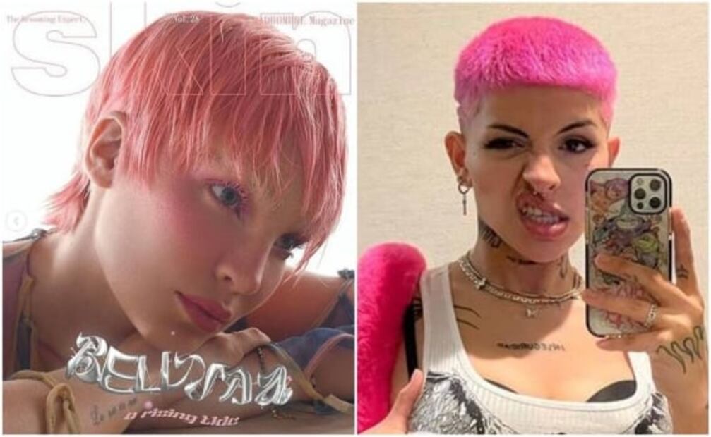 Belinda y Cazzu sorprenden con el mismo look: cabello corto y rosa