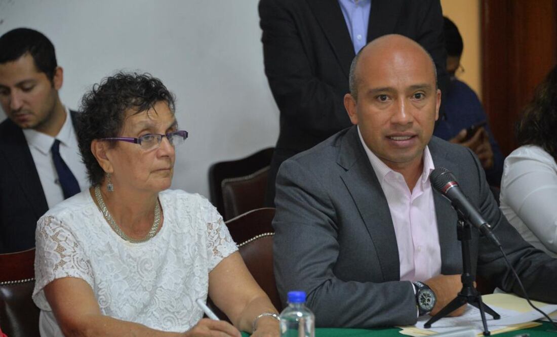 La secretaria Myriam Urzúa ante la comisiones unidas de Protección Civil y Gestión Integral de Riesgos. FOTO: Especial