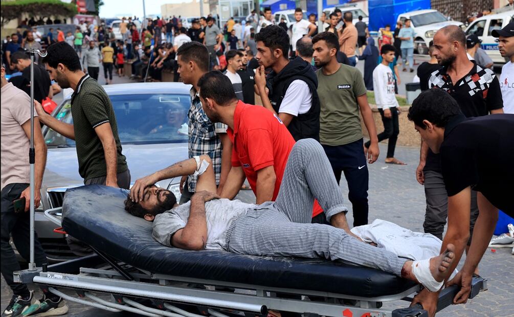 Hospital de al-Shifa. Ataques aéreos israelíes en la ciudad de Gaza, en el centro de la Franja de Gaza. Foto: AFP