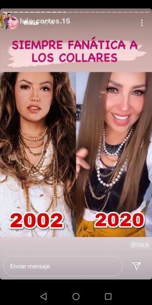 Thalía presume que mantiene su figura intacta con una foto de hace 30 años