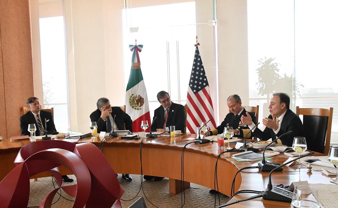 William Barr se reunió con el presidente López Obrador y con autoridades de seguridad. Foto: EFE